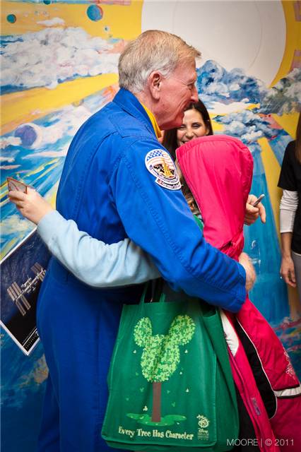 Jon McBride and a student