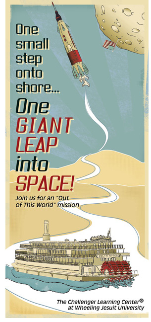 Image of flier promoting on-site missions for steamboat passengers.
